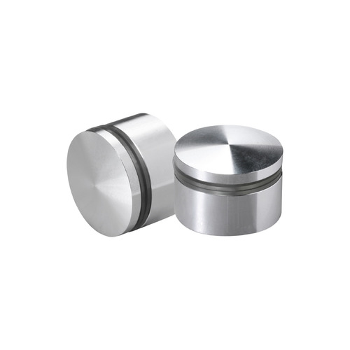 1-1/4'' Diameter X 1/2'' Barrel Length, Aluminum Rounded Head Standoffs, Shiny Anodized Finish Easy Fasten Standoff (For Inside / Outside use) [Required Material Hole Size: 7/16'']