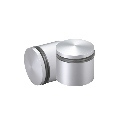 1-1/4'' Diameter X 3/4'' Barrel Length, Aluminum Rounded Head Standoffs, Clear Anodized Finish Easy Fasten Standoff (For Inside / Outside use) [Required Material Hole Size: 7/16'']