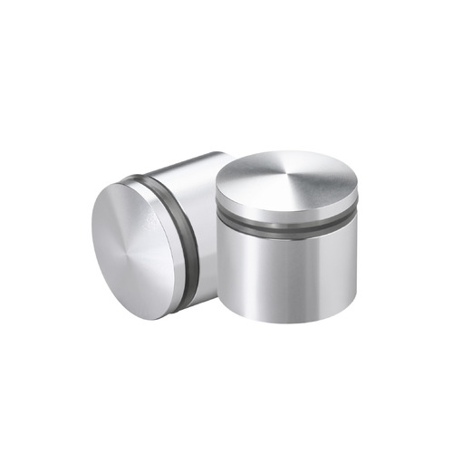 1-1/4'' Diameter X 3/4'' Barrel Length, Aluminum Rounded Head Standoffs, Shiny Anodized Finish Easy Fasten Standoff (For Inside / Outside use) [Required Material Hole Size: 7/16'']