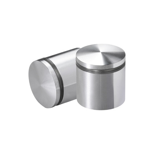 1-1/4'' Diameter X 1'' Barrel Length, Aluminum Rounded Head Standoffs, Shiny Anodized Finish Easy Fasten Standoff (For Inside / Outside use) [Required Material Hole Size: 7/16'']