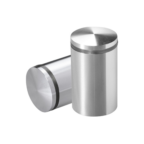 1-1/4'' Diameter X 1-3/4'' Barrel Length, Aluminum Rounded Head Standoffs, Shiny Anodized Finish Easy Fasten Standoff (For Inside / Outside use) [Required Material Hole Size: 7/16'']
