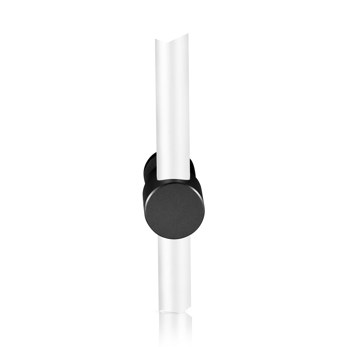 Pivoting Edge Support - Up to 3/8'' - Single Sided - Edge Grip - Aluminum Black Matt Anodized - For 3/8'' Diameter Rod
