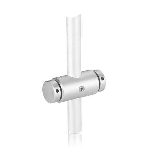 Standoff Panel Support - Up to 1/4'' - Double Sided - Standoff - Aluminum Clear Anodized - For 3/8'' Diameter Rod
