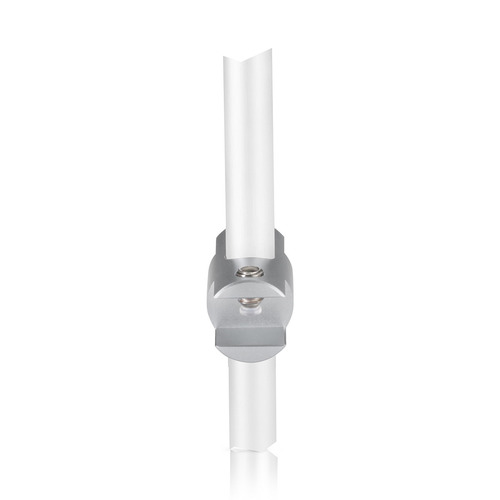 Horizontal Support - Up to 3/8'' - Double Sided - Side Clamp - Aluminum Clear Anodized - For 3/8'' Diameter Rod