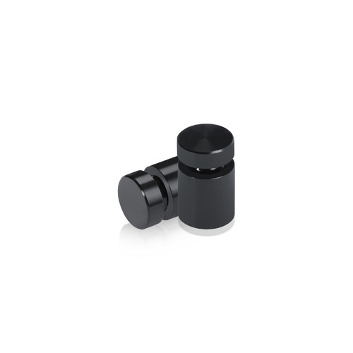 1/2'' Diameter X 1/2'' Barrel Length, Affordable Aluminum Standoffs, Black Anodized Finish Easy Fasten Standoff (For Inside / Outside use) [Required Material Hole Size: 3/8'']