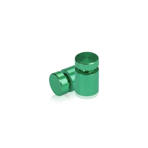 1/2'' Diameter X 1/2'' Barrel Length, Affordable Aluminum Standoffs, Green Anodized Finish Easy Fasten Standoff (For Inside / Outside use) [Required Material Hole Size: 3/8'']