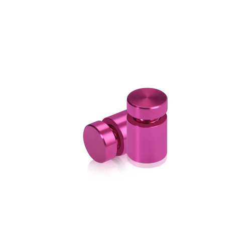 1/2'' Diameter X 1/2'' Barrel Length, Affordable Aluminum Standoffs, Rosy Pink Anodized Finish Easy Fasten Standoff (For Inside / Outside use) [Required Material Hole Size: 3/8'']