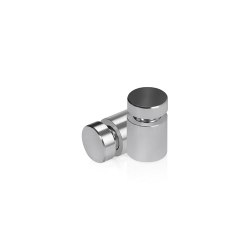 1/2'' Diameter X 1/2'' Barrel Length, Affordable Aluminum Standoffs, Steel Grey Anodized Finish Easy Fasten Standoff (For Inside / Outside use) [Required Material Hole Size: 3/8'']