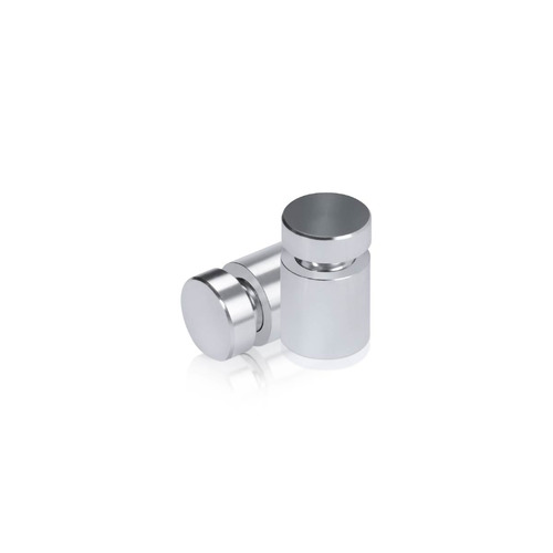 1/2'' Diameter X 1/2'' Barrel Length, Affordable Aluminum Standoffs, Silver Anodized Finish Easy Fasten Standoff (For Inside / Outside use) [Required Material Hole Size: 3/8'']