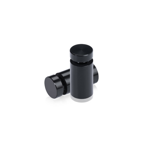 1/2'' Diameter X 3/4'' Barrel Length, Affordable Aluminum Standoffs, Black Anodized Finish Easy Fasten Standoff (For Inside / Outside use) [Required Material Hole Size: 3/8'']