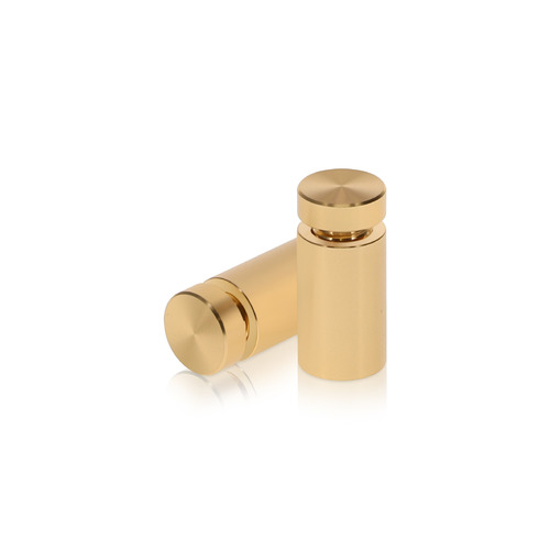 1/2'' Diameter X 3/4'' Barrel Length, Affordable Aluminum Standoffs, Champagne Anodized Finish Easy Fasten Standoff (For Inside / Outside use) [Required Material Hole Size: 3/8'']
