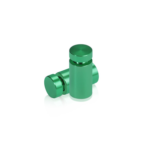 1/2'' Diameter X 3/4'' Barrel Length, Affordable Aluminum Standoffs, Green Anodized Finish Easy Fasten Standoff (For Inside / Outside use) [Required Material Hole Size: 3/8'']