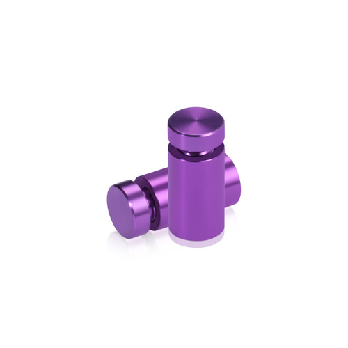 1/2'' Diameter X 3/4'' Barrel Length, Affordable Aluminum Standoffs, Purple Anodized Finish Easy Fasten Standoff (For Inside / Outside use) [Required Material Hole Size: 3/8'']