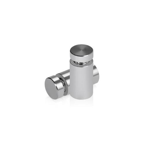 1/2'' Diameter X 3/4'' Barrel Length, Affordable Aluminum Standoffs, Steel Grey Anodized Finish Easy Fasten Standoff (For Inside / Outside use) [Required Material Hole Size: 3/8'']