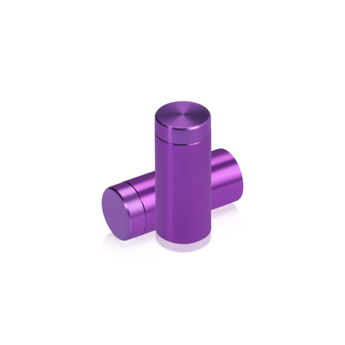 1/2'' Diameter X 1'' Barrel Length, Affordable Aluminum Standoffs, Purple Anodized Finish Easy Fasten Standoff (For Inside / Outside use) [Required Material Hole Size: 3/8'']
