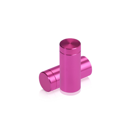 1/2'' Diameter X 1'' Barrel Length, Affordable Aluminum Standoffs, Rosy Pink Anodized Finish Easy Fasten Standoff (For Inside / Outside use) [Required Material Hole Size: 3/8'']