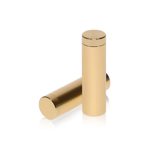 1/2'' Diameter X 1-1/2'' Barrel Length, Affordable Aluminum Standoffs, Champagne Anodized Finish Easy Fasten Standoff (For Inside / Outside use) [Required Material Hole Size: 3/8'']