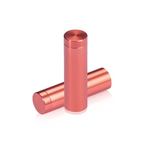 1/2'' Diameter X 1-1/2'' Barrel Length, Affordable Aluminum Standoffs, Copper Anodized Finish Easy Fasten Standoff (For Inside / Outside use) [Required Material Hole Size: 3/8'']