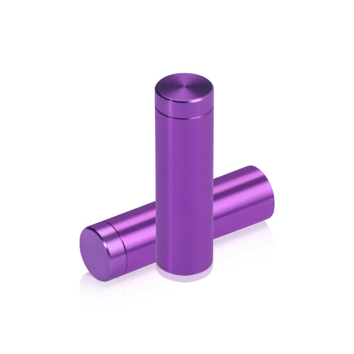 1/2'' Diameter X 1-1/2'' Barrel Length, Affordable Aluminum Standoffs, Purple Anodized Finish Easy Fasten Standoff (For Inside / Outside use) [Required Material Hole Size: 3/8'']