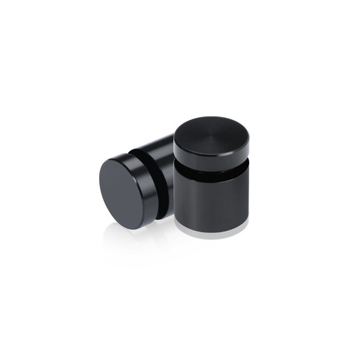 5/8'' Diameter X 1/2'' Barrel Length, Affordable Aluminum Standoffs, Black Anodized Finish Easy Fasten Standoff (For Inside / Outside use) [Required Material Hole Size: 7/16'']
