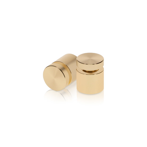 5/8'' Diameter X 1/2'' Barrel Length, Affordable Aluminum Standoffs, Champagne Anodized Finish Easy Fasten Standoff (For Inside / Outside use) [Required Material Hole Size: 7/16'']