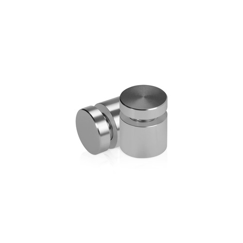 5/8'' Diameter X 1/2'' Barrel Length, Affordable Aluminum Standoffs, Steel Grey Anodized Finish Easy Fasten Standoff (For Inside / Outside use) [Required Material Hole Size: 7/16'']