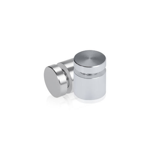 5/8'' Diameter X 1/2'' Barrel Length, Affordable Aluminum Standoffs, Silver Anodized Finish Easy Fasten Standoff (For Inside / Outside use) [Required Material Hole Size: 7/16'']