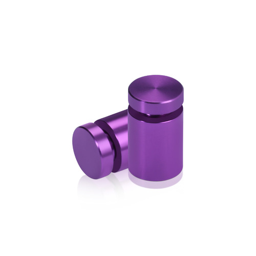 5/8'' Diameter X 3/4'' Barrel Length, Affordable Aluminum Standoffs, Purple Anodized Finish Easy Fasten Standoff (For Inside / Outside use) [Required Material Hole Size: 7/16'']