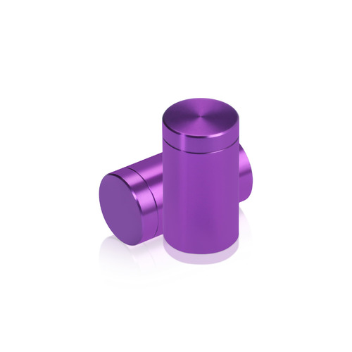 5/8'' Diameter X 1'' Barrel Length, Affordable Aluminum Standoffs, Purple Anodized Finish Easy Fasten Standoff (For Inside / Outside use) [Required Material Hole Size: 7/16'']