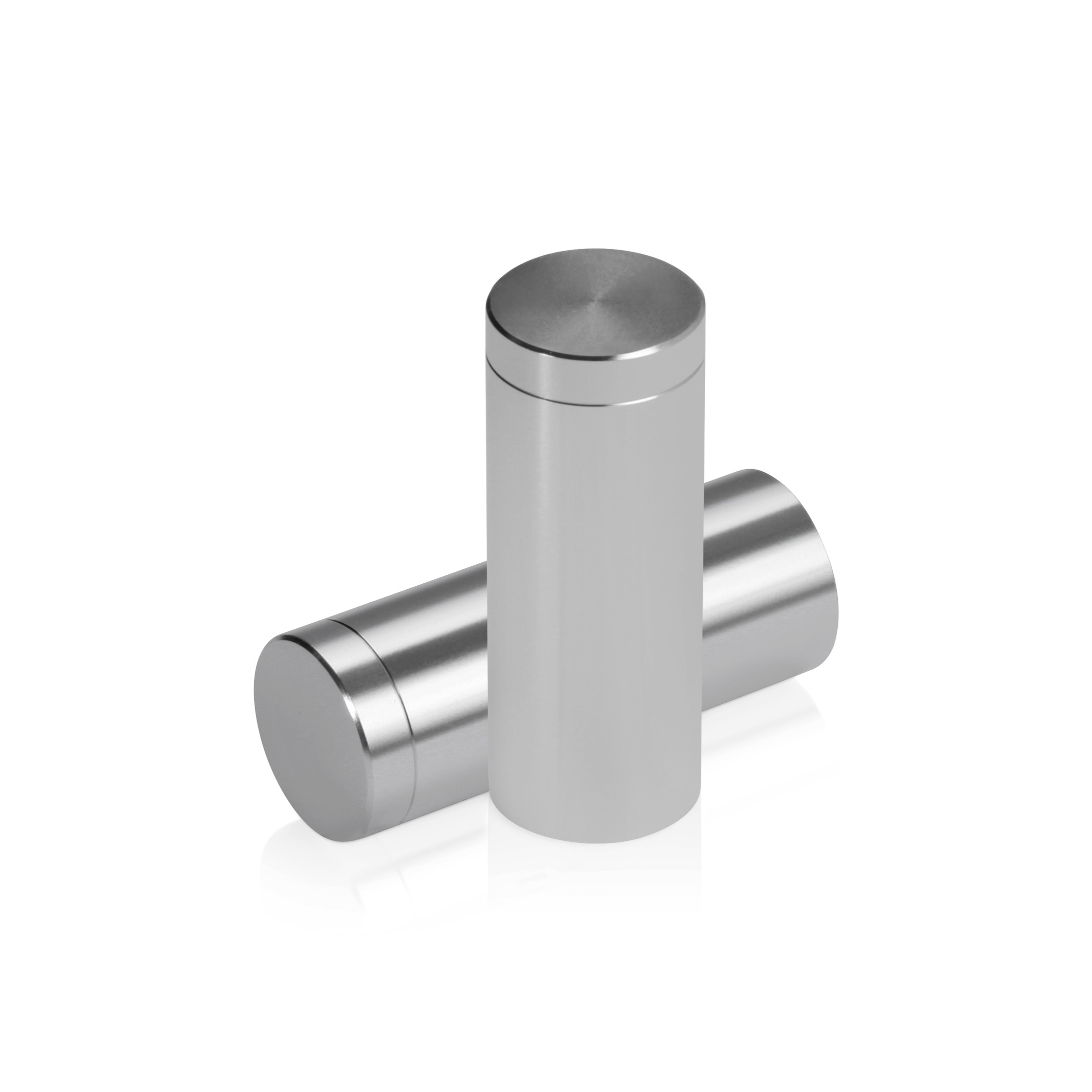 5/8'' Diameter X 1-1/2'' Barrel Length, Affordable Aluminum Standoffs, Steel Grey Anodized Finish Easy Fasten Standoff (For Inside / Outside use) [Required Material Hole Size: 7/16'']
