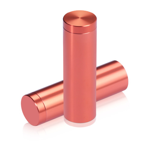 5/8'' Diameter X 2'' Barrel Length, Affordable Aluminum Standoffs, Copper Anodized Finish Easy Fasten Standoff (For Inside / Outside use) [Required Material Hole Size: 7/16'']