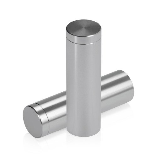 5/8'' Diameter X 2'' Barrel Length, Affordable Aluminum Standoffs, Steel Grey Anodized Finish Easy Fasten Standoff (For Inside / Outside use) [Required Material Hole Size: 7/16'']