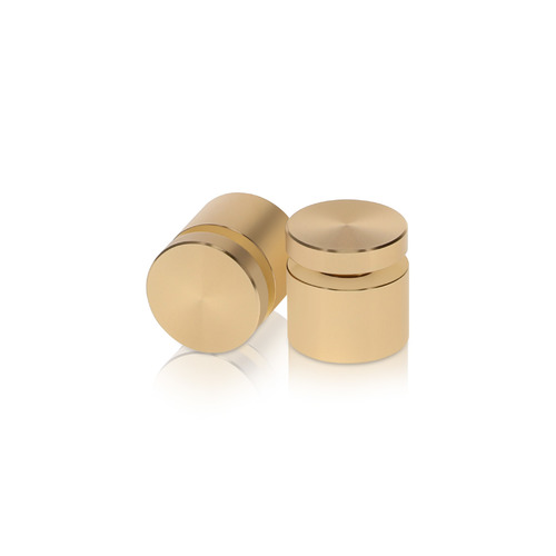 3/4'' Diameter X 1/2'' Barrel Length, Affordable Aluminum Standoffs, Champagne Anodized Finish Easy Fasten Standoff (For Inside / Outside use) [Required Material Hole Size: 7/16'']