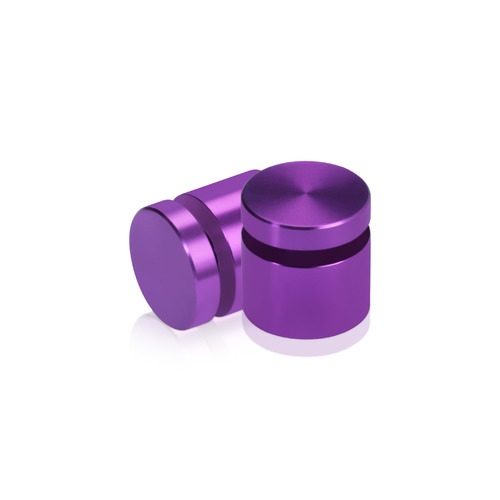 3/4'' Diameter X 1/2'' Barrel Length, Affordable Aluminum Standoffs, Purple Anodized Finish Easy Fasten Standoff (For Inside / Outside use) [Required Material Hole Size: 7/16'']