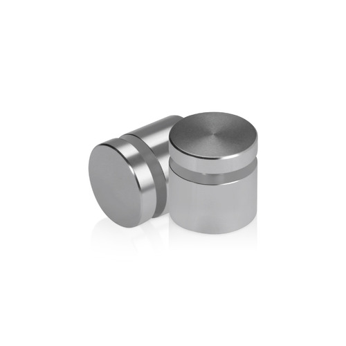 3/4'' Diameter X 1/2'' Barrel Length, Affordable Aluminum Standoffs, Steel Grey Anodized Finish Easy Fasten Standoff (For Inside / Outside use) [Required Material Hole Size: 7/16'']