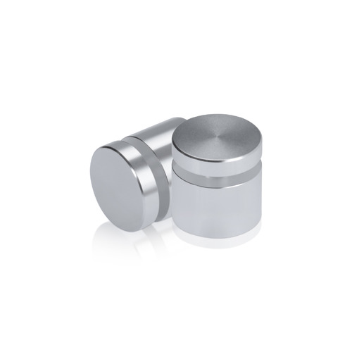 3/4'' Diameter X 1/2'' Barrel Length, Affordable Aluminum Standoffs, Silver Anodized Finish Easy Fasten Standoff (For Inside / Outside use) [Required Material Hole Size: 7/16'']