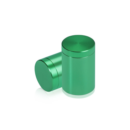 3/4'' Diameter X 1'' Barrel Length, Affordable Aluminum Standoffs, Green Anodized Finish Easy Fasten Standoff (For Inside / Outside use) [Required Material Hole Size: 7/16'']