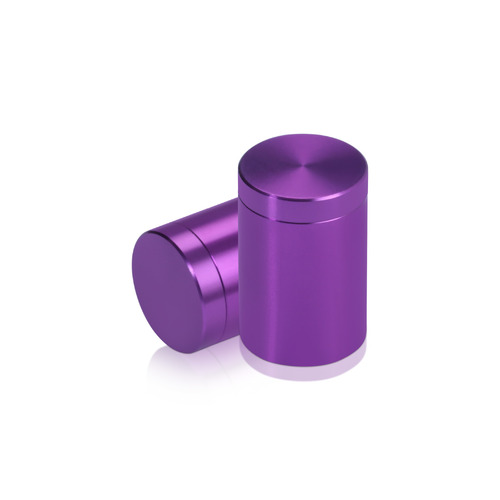 3/4'' Diameter X 1'' Barrel Length, Affordable Aluminum Standoffs, Purple Anodized Finish Easy Fasten Standoff (For Inside / Outside use) [Required Material Hole Size: 7/16'']