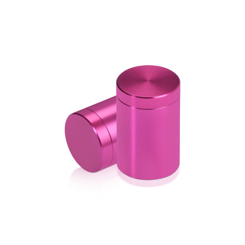 3/4'' Diameter X 1'' Barrel Length, Affordable Aluminum Standoffs, Rosy Pink Anodized Finish Easy Fasten Standoff (For Inside / Outside use) [Required Material Hole Size: 7/16'']