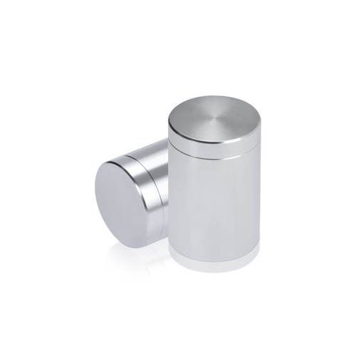 3/4'' Diameter X 1'' Barrel Length, Affordable Aluminum Standoffs, Silver Anodized Finish Easy Fasten Standoff (For Inside / Outside use) [Required Material Hole Size: 7/16'']