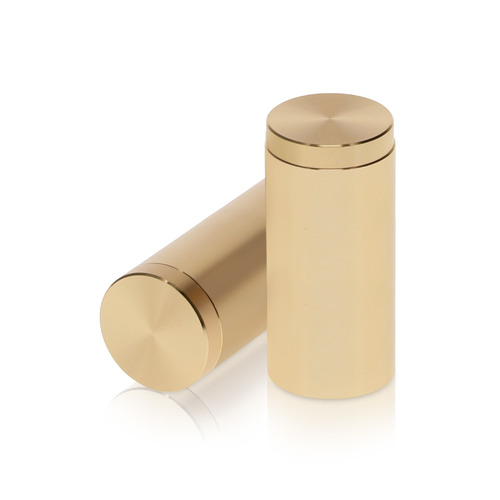3/4'' Diameter X 1-1/2'' Barrel Length, Affordable Aluminum Standoffs, Champagne Anodized Finish Easy Fasten Standoff (For Inside / Outside use) [Required Material Hole Size: 7/16'']
