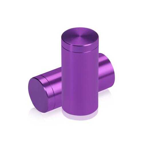3/4'' Diameter X 1-1/2'' Barrel Length, Affordable Aluminum Standoffs, Purple Anodized Finish Easy Fasten Standoff (For Inside / Outside use) [Required Material Hole Size: 7/16'']