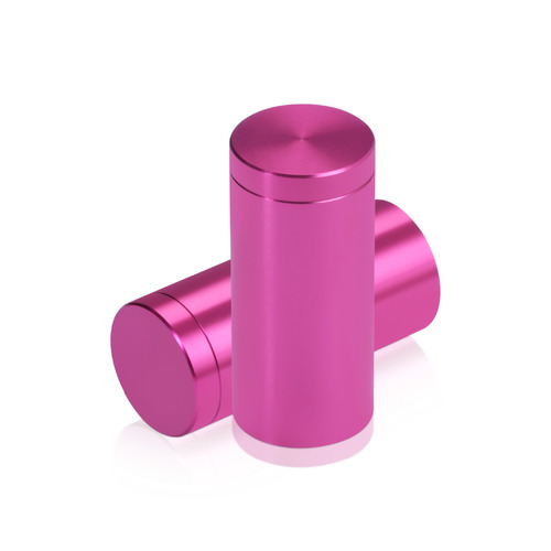 3/4'' Diameter X 1-1/2'' Barrel Length, Affordable Aluminum Standoffs, Rosy Pink Anodized Finish Easy Fasten Standoff (For Inside / Outside use) [Required Material Hole Size: 7/16'']