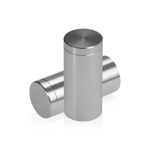 3/4'' Diameter X 1-1/2'' Barrel Length, Affordable Aluminum Standoffs, Steel Grey Anodized Finish Easy Fasten Standoff (For Inside / Outside use) [Required Material Hole Size: 7/16'']