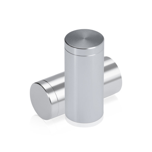 3/4'' Diameter X 1-1/2'' Barrel Length, Affordable Aluminum Standoffs, Silver Anodized Finish Easy Fasten Standoff (For Inside / Outside use) [Required Material Hole Size: 7/16'']