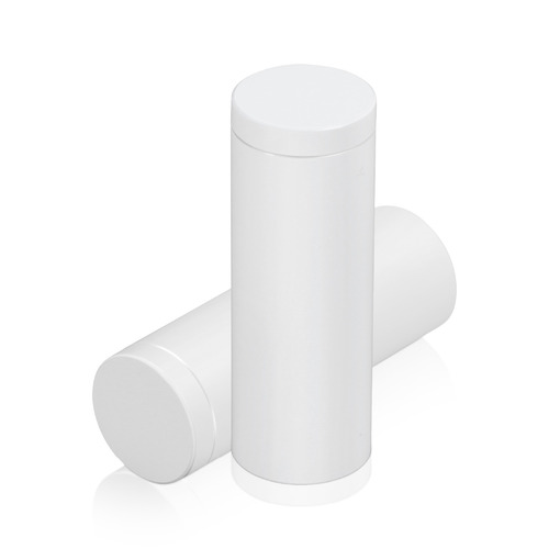 3/4'' Diameter X 2'' Barrel Length, Affordable Aluminum Standoffs, White Coated Finish Easy Fasten Standoff (For Inside / Outside use) [Required Material Hole Size: 7/16'']