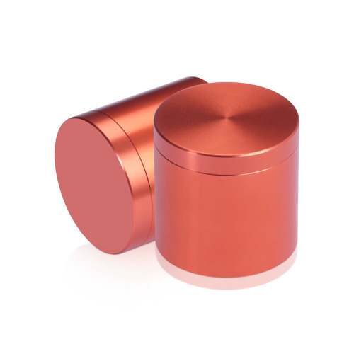 1-1/4'' Diameter X 1'' Barrel Length, Affordable Aluminum Standoffs, Copper Anodized Finish Easy Fasten Standoff (For Inside / Outside use) [Required Material Hole Size: 7/16'']