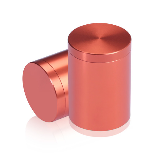 1-1/4'' Diameter X 1-1/2'' Barrel Length, Affordable Aluminum Standoffs, Copper Anodized Finish Easy Fasten Standoff (For Inside / Outside use) [Required Material Hole Size: 7/16'']