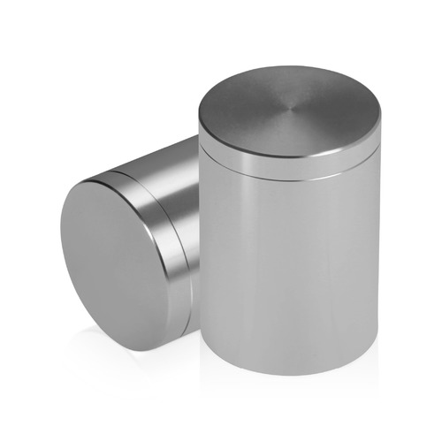1-1/4'' Diameter X 1-1/2'' Barrel Length, Affordable Aluminum Standoffs, Steel Grey Anodized Finish Easy Fasten Standoff (For Inside / Outside use) [Required Material Hole Size: 7/16'']