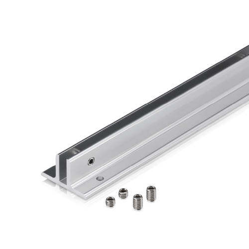 24'' Length Aluminum Polished Direct Sign Mounts for 1/4'' Substrate